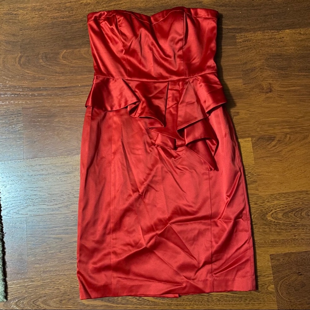 Jessica Simpson Red Dress w/ Peplum Detail